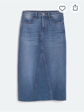 Just Black Denim Midi Skirt Blue Size Medium